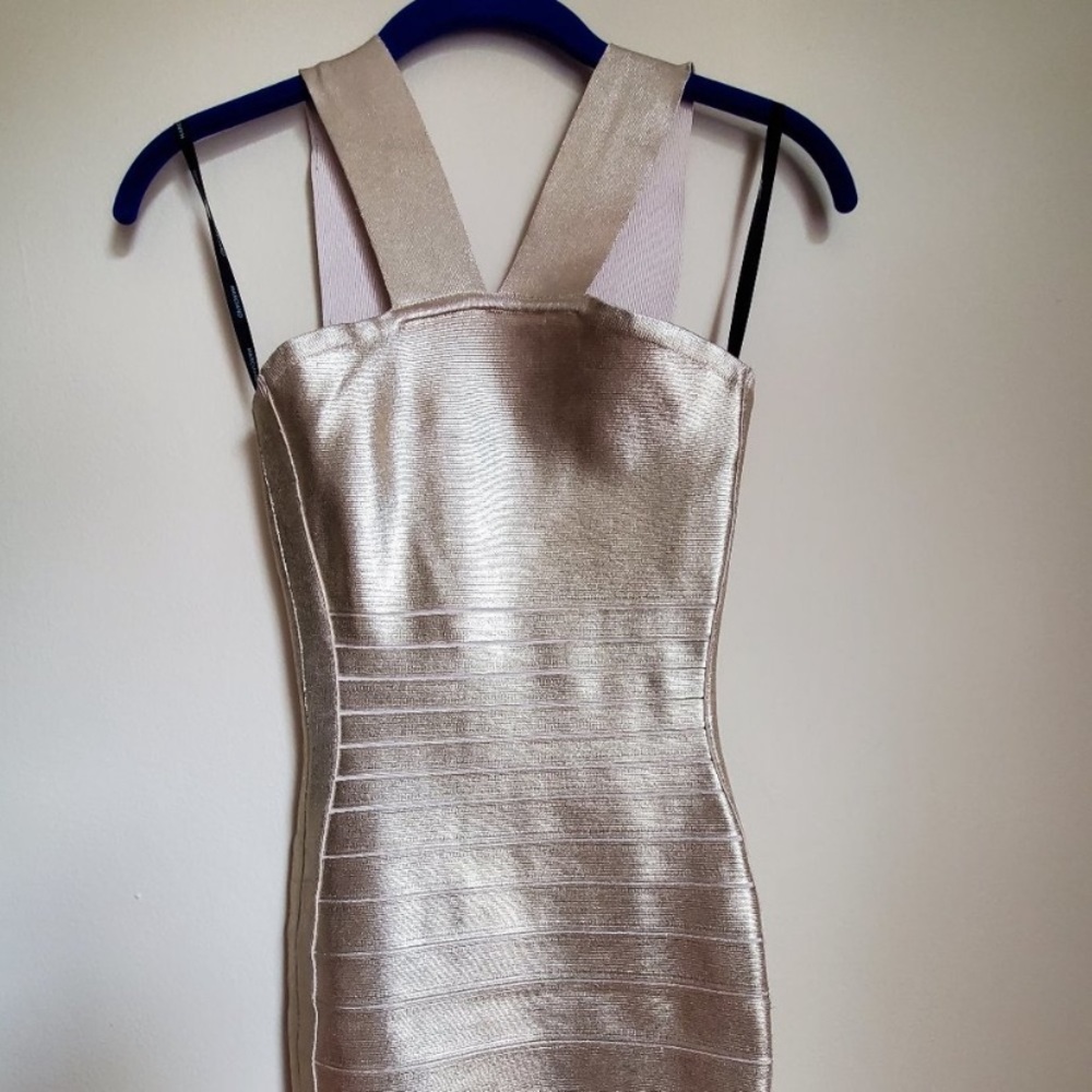 Gold Bandage Dress